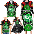 melbourne-stars-anzac-2024-family-matching-long-sleeve-bodycon-dress-and-hawaiian-shirt-lest-we-forget-poppy-mix-camouflage