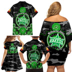 melbourne-stars-anzac-2024-family-matching-off-shoulder-short-dress-and-hawaiian-shirt-lest-we-forget-poppy-mix-camouflage