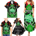 melbourne-stars-anzac-2024-family-matching-summer-maxi-dress-and-hawaiian-shirt-lest-we-forget-poppy-mix-camouflage