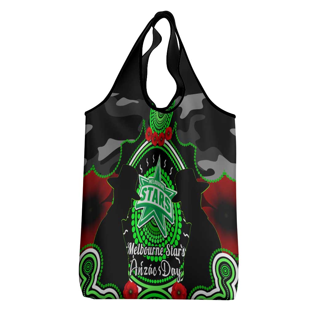 Melbourne Stars ANZAC 2024 Grocery Bag Lest We Forget Poppy Mix Camouflage