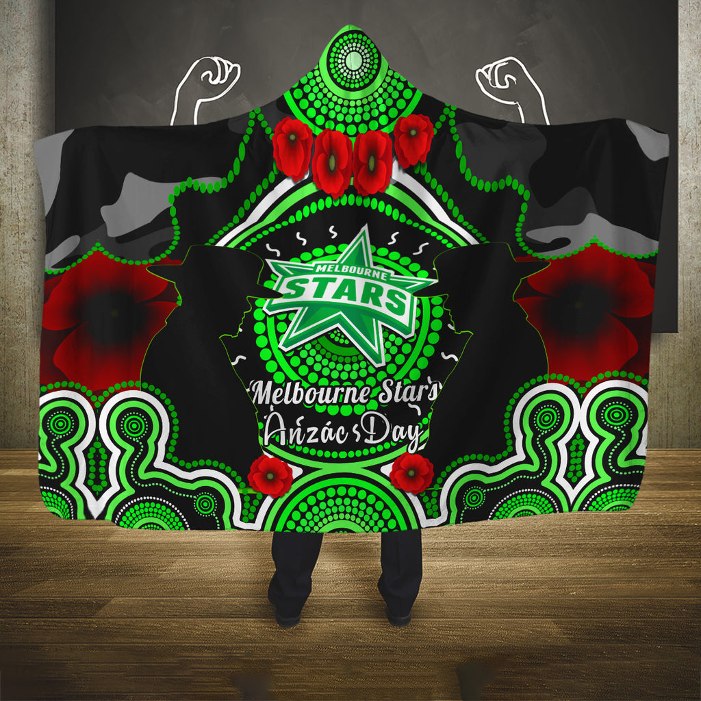 melbourne-stars-anzac-2024-hooded-blanket-lest-we-forget-poppy-mix-camouflage
