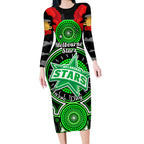 melbourne-stars-anzac-2024-long-sleeve-bodycon-dress-lest-we-forget-poppy-mix-camouflage