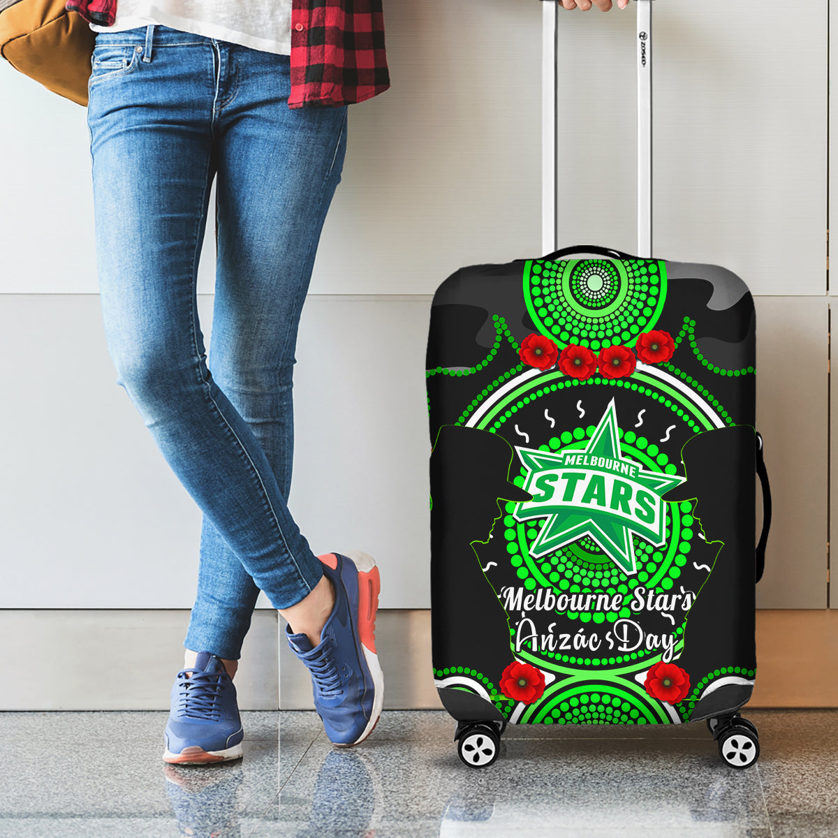melbourne-stars-anzac-2024-luggage-cover-lest-we-forget-poppy-mix-camouflage