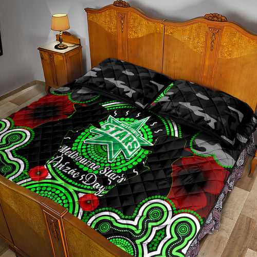 melbourne-stars-anzac-2024-quilt-bed-set-lest-we-forget-poppy-mix-camouflage