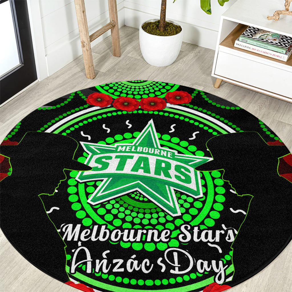 melbourne-stars-anzac-2024-round-carpet-lest-we-forget-poppy-mix-camouflage