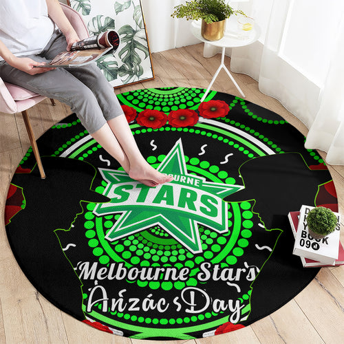 melbourne-stars-anzac-2024-round-carpet-lest-we-forget-poppy-mix-camouflage