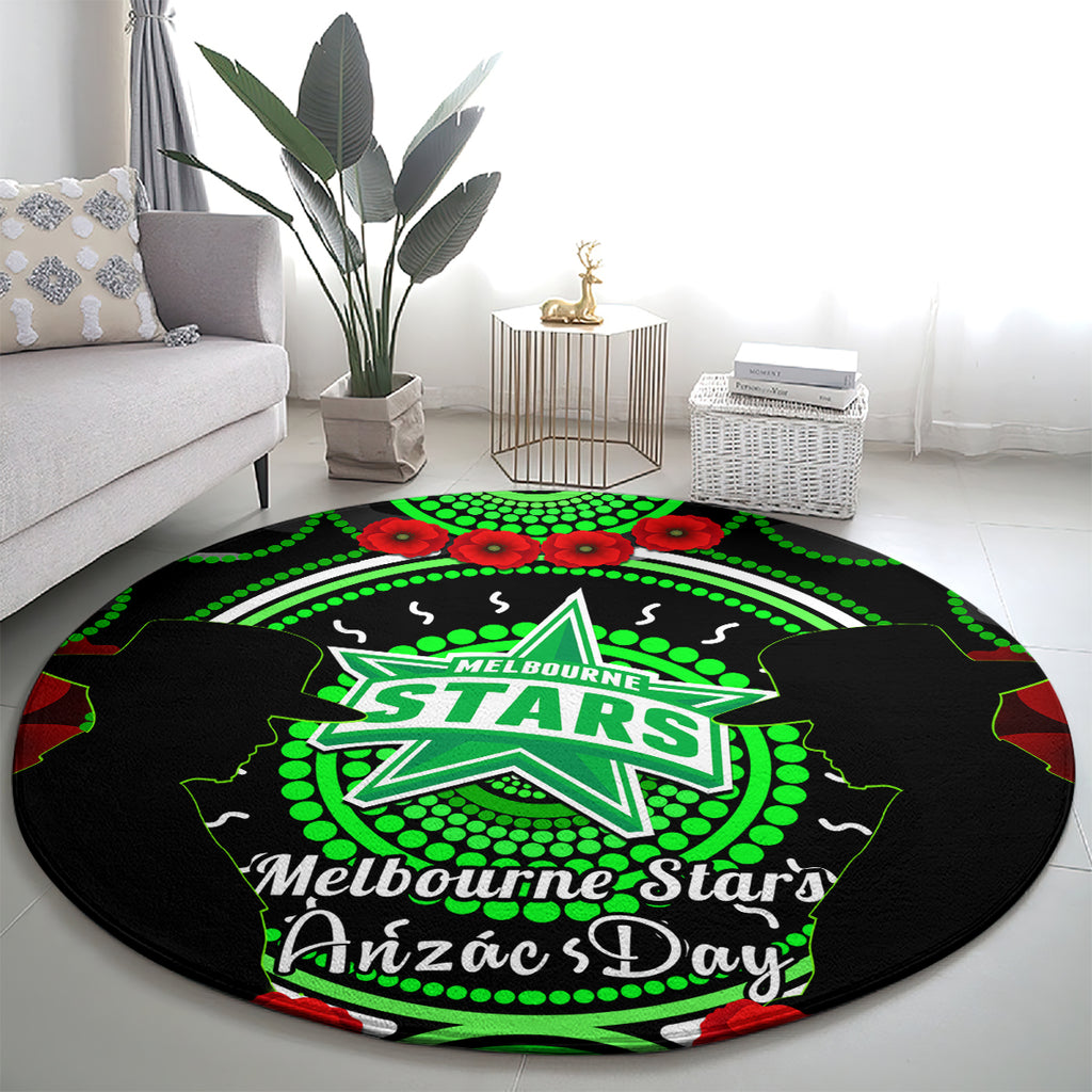 melbourne-stars-anzac-2024-round-carpet-lest-we-forget-poppy-mix-camouflage