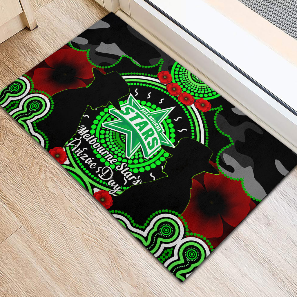 melbourne-stars-anzac-2024-rubber-doormat-lest-we-forget-poppy-mix-camouflage