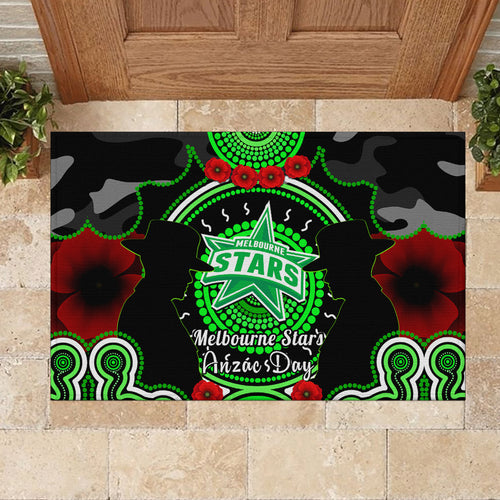 melbourne-stars-anzac-2024-rubber-doormat-lest-we-forget-poppy-mix-camouflage