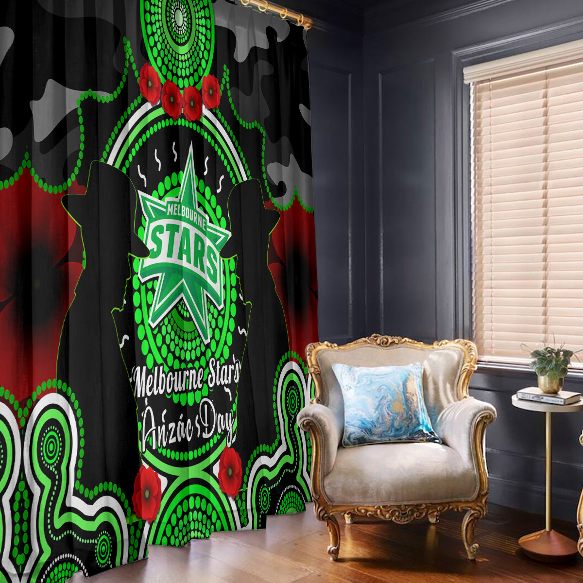 melbourne-stars-anzac-2024-window-curtain-lest-we-forget-poppy-mix-camouflage