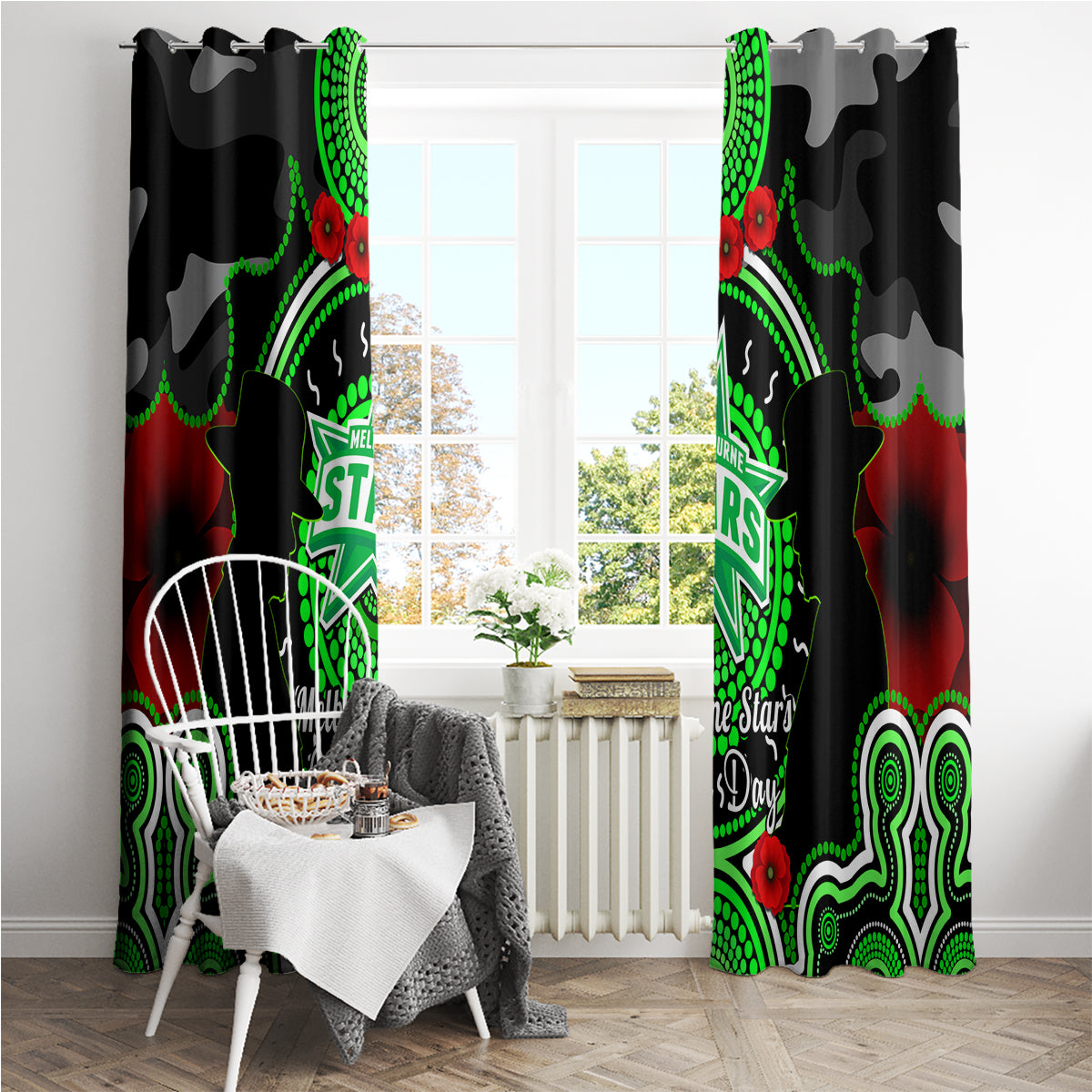 melbourne-stars-anzac-2024-window-curtain-lest-we-forget-poppy-mix-camouflage