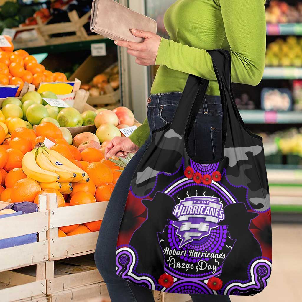 Hobart Hurricanes ANZAC 2024 Grocery Bag Lest We Forget Poppy Mix Camouflage
