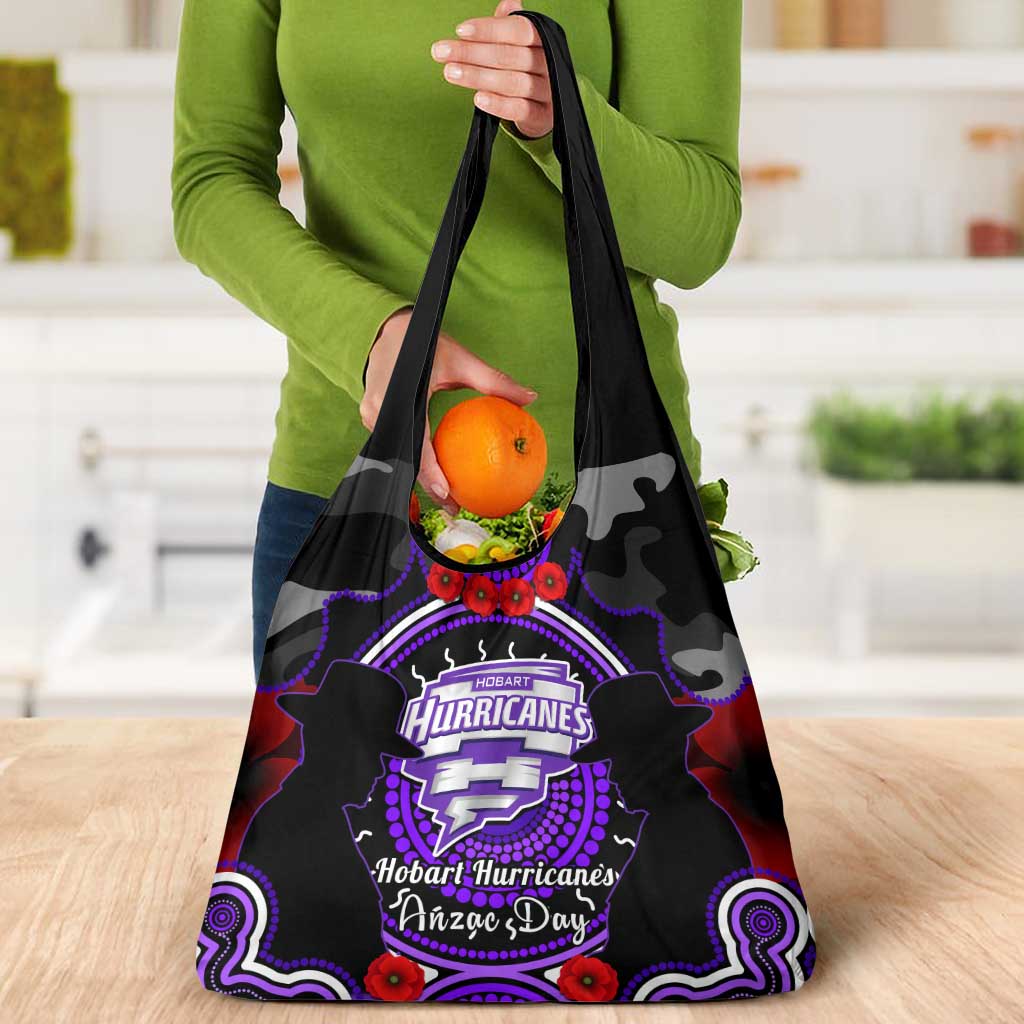 Hobart Hurricanes ANZAC 2024 Grocery Bag Lest We Forget Poppy Mix Camouflage