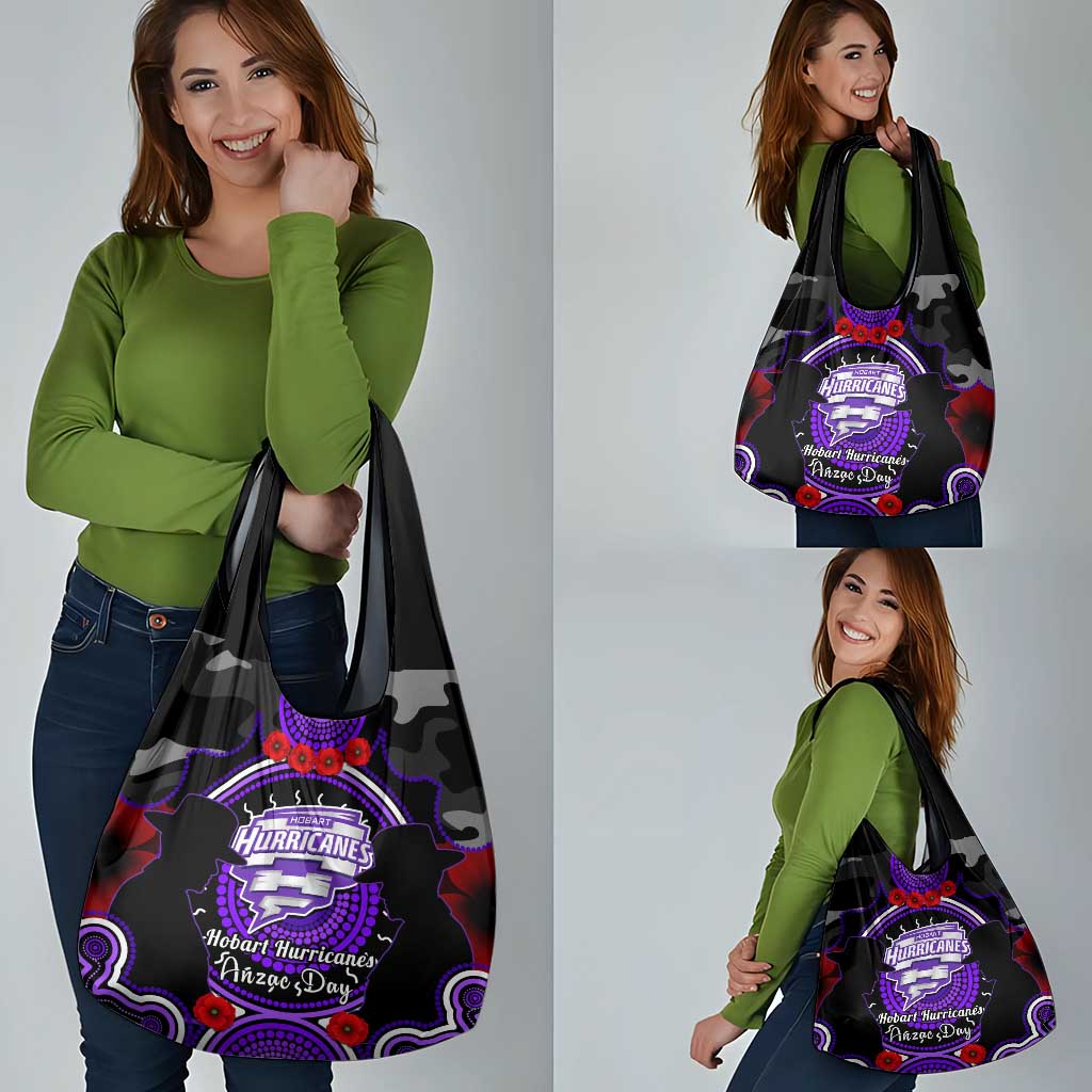 Hobart Hurricanes ANZAC 2024 Grocery Bag Lest We Forget Poppy Mix Camouflage