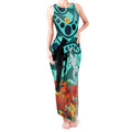 Custom Matildas ANZAC Day Tank Maxi Dress Lest We Forget Poppies Mix Camouflage Turquoise
