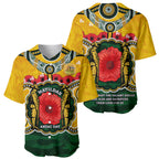 Matildas ANZAC Day 2024 Baseball Jersey Australian Army We Will Remember Them Aboriginal Art