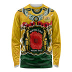 Matildas ANZAC Day 2024 Long Sleeve Shirt Australian Army We Will Remember Them Aboriginal Art