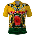 Matildas ANZAC Day 2024 Polo Shirt Australian Army We Will Remember Them Aboriginal Art