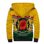 Matildas ANZAC Day 2024 Sherpa Hoodie Australian Army We Will Remember Them Aboriginal Art