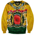 Matildas ANZAC Day 2024 Sweatshirt Australian Army We Will Remember Them Aboriginal Art