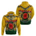 Matildas ANZAC Day 2024 Zip Hoodie Australian Army We Will Remember Them Aboriginal Art