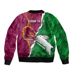 Personalised Broncos And Rabbitohs Bomber Jacket 2024 Together Dynamic Style