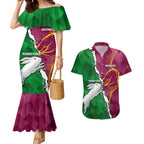 Personalised Broncos And Rabbitohs Couples Matching Mermaid Dress and Hawaiian Shirt 2024 Together Dynamic Style
