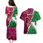 Personalised Broncos And Rabbitohs Couples Matching Puletasi and Hawaiian Shirt 2024 Together Dynamic Style