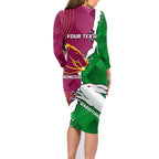 Personalised Broncos And Rabbitohs Family Matching Long Sleeve Bodycon Dress and Hawaiian Shirt 2024 Together Dynamic Style