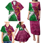 Personalised Broncos And Rabbitohs Family Matching Puletasi and Hawaiian Shirt 2024 Together Dynamic Style