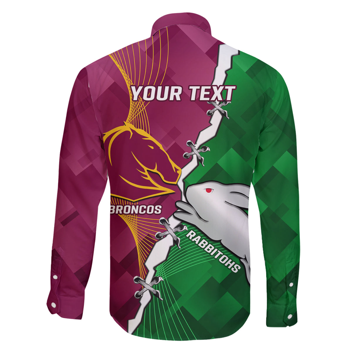 Personalised Broncos And Rabbitohs Family Matching Puletasi and Hawaiian Shirt 2024 Together Dynamic Style