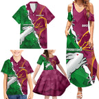 Personalised Broncos And Rabbitohs Family Matching Summer Maxi Dress and Hawaiian Shirt 2024 Together Dynamic Style