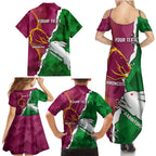 Personalised Broncos And Rabbitohs Family Matching Summer Maxi Dress and Hawaiian Shirt 2024 Together Dynamic Style