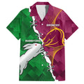 Personalised Broncos And Rabbitohs Family Matching Summer Maxi Dress and Hawaiian Shirt 2024 Together Dynamic Style