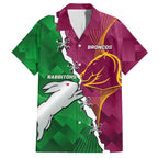 Personalised Broncos And Rabbitohs Family Matching Summer Maxi Dress and Hawaiian Shirt 2024 Together Dynamic Style