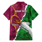 Personalised Broncos And Rabbitohs Family Matching Summer Maxi Dress and Hawaiian Shirt 2024 Together Dynamic Style
