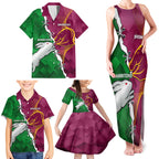 Personalised Broncos And Rabbitohs Family Matching Tank Maxi Dress and Hawaiian Shirt 2024 Together Dynamic Style