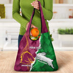 Personalised Broncos And Rabbitohs Grocery Bag 2024 Together Dynamic Style