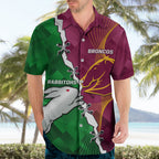 Personalised Broncos And Rabbitohs Hawaiian Shirt 2024 Together Dynamic Style
