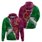 Personalised Broncos And Rabbitohs Hoodie 2024 Together Dynamic Style