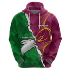 Personalised Broncos And Rabbitohs Hoodie 2024 Together Dynamic Style
