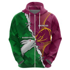 Personalised Broncos And Rabbitohs Hoodie 2024 Together Dynamic Style