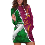 Personalised Broncos And Rabbitohs Hoodie Dress 2024 Together Dynamic Style