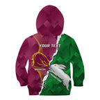 Personalised Broncos And Rabbitohs Kid Hoodie 2024 Together Dynamic Style
