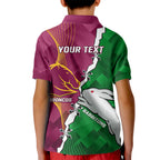 Personalised Broncos And Rabbitohs Kid Polo Shirt 2024 Together Dynamic Style