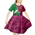 Personalised Broncos And Rabbitohs Kid Short Sleeve Dress 2024 Together Dynamic Style