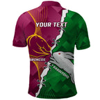 Personalised Broncos And Rabbitohs Polo Shirt 2024 Together Dynamic Style