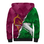 Personalised Broncos And Rabbitohs Sherpa Hoodie 2024 Together Dynamic Style