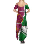 Personalised Broncos And Rabbitohs Summer Maxi Dress 2024 Together Dynamic Style