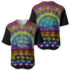 Australia LGBT History Month Baseball Jersey Love Always Wins Aboriginal